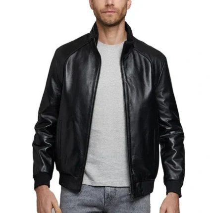 Men's Full-Grain Leather Jacket | Heritage Harrington | North & Stitch